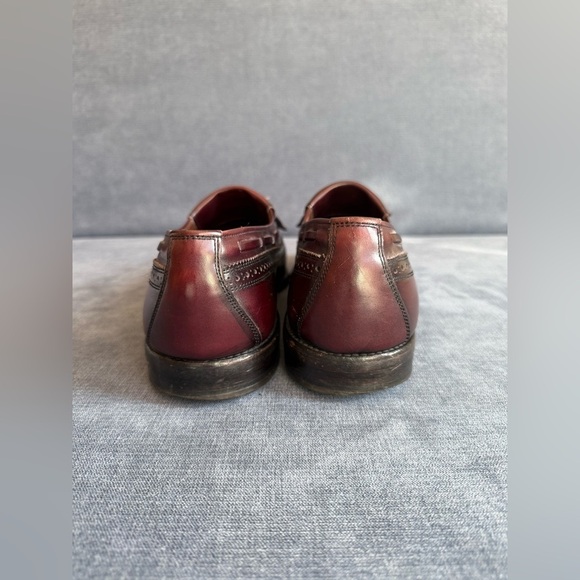 Allen Edmond Arlington Wingtip Kiltie Tassel Loafer Mens SZ10.5 Burgundy Leather main image 9